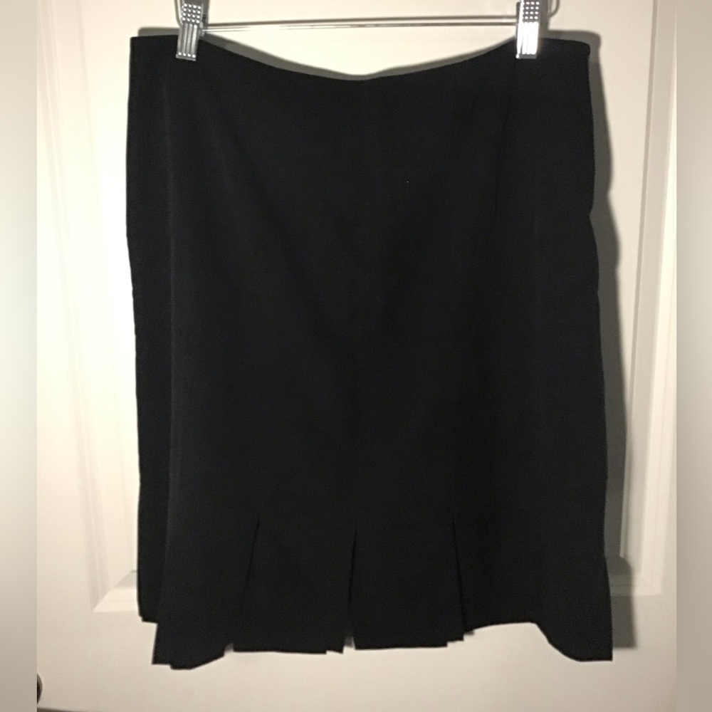 City Silk Black A-Line Women's Skirt